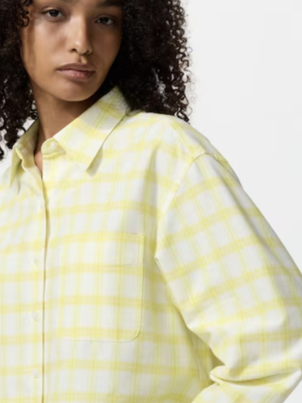 Cotton On Yellow and White Gingham Button-Down Shirt
